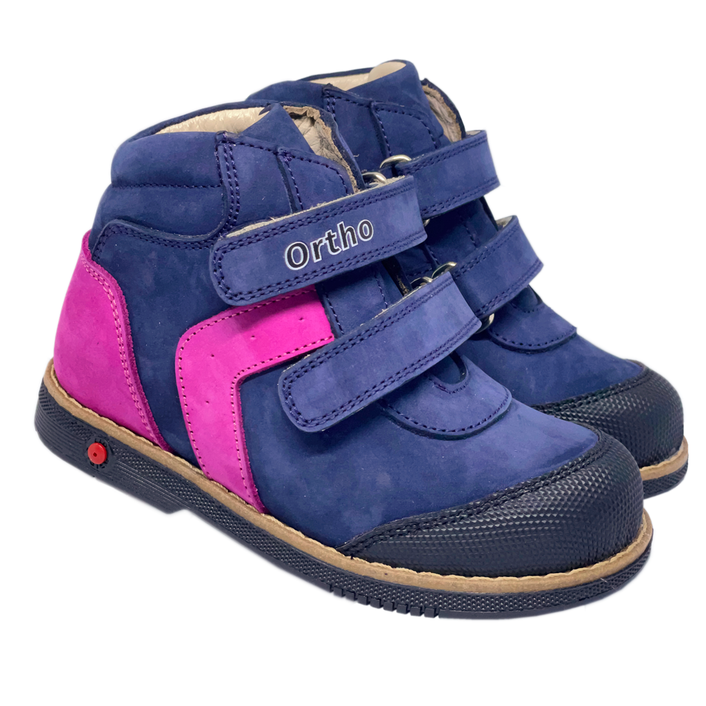 Navy-Pink Orthopedic Boots Arch Ankle Support – Ortho Shoes