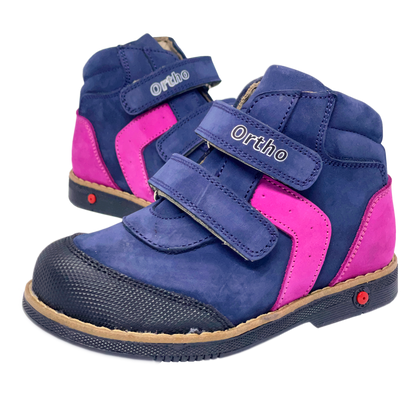 Photo of kids orthopedic boots with arch and ankle support. Made by Ortho Shoes Australia