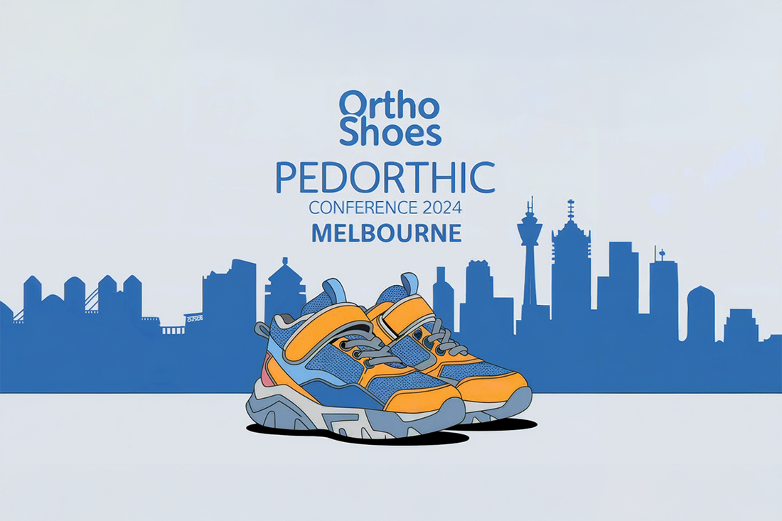 Children's orthopaedic sandals showcased for Pedorthic Conference 2024 sponsorship announcement.