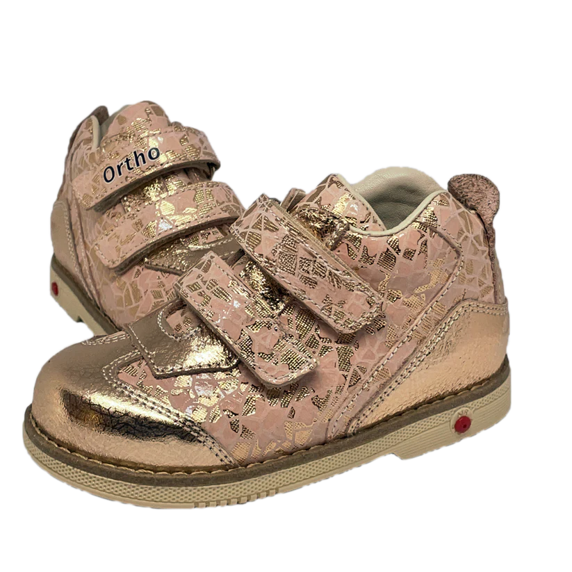 Golden Pink Orthopedic Boots with Arch and Ankle Support by Ortho Shoes Australia