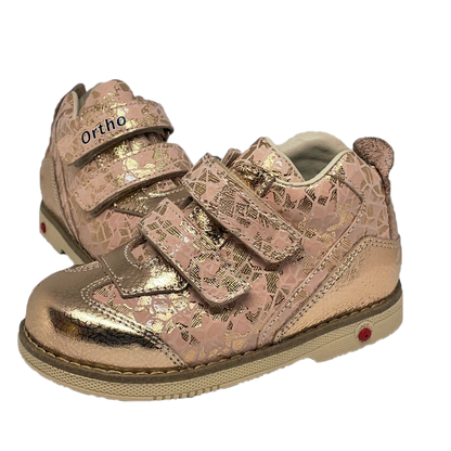 Golden Pink Orthopedic Boots with Arch and Ankle Support by Ortho Shoes Australia