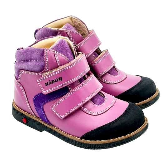 Purple Orthopedic Boots for Girls with Arch and Ankle Support, featuring Thomas Heels, from Ortho Shoes Australia