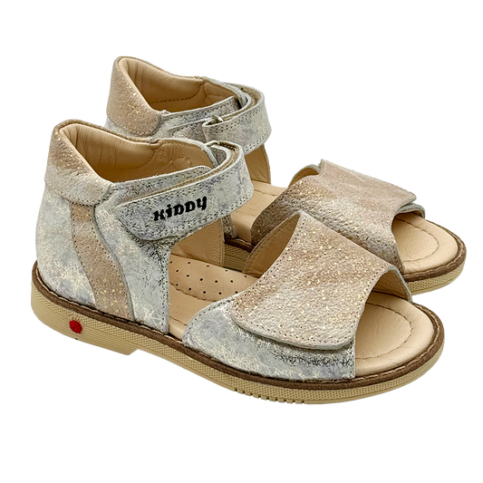 Silver-Gold Orthopaedic Sandals for Kids | Arch and Ankle Support Australia