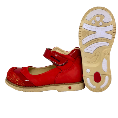 Orthopedic Kids Shoes Red Girl | Arch and Ankle Support | Baby Plus Australia