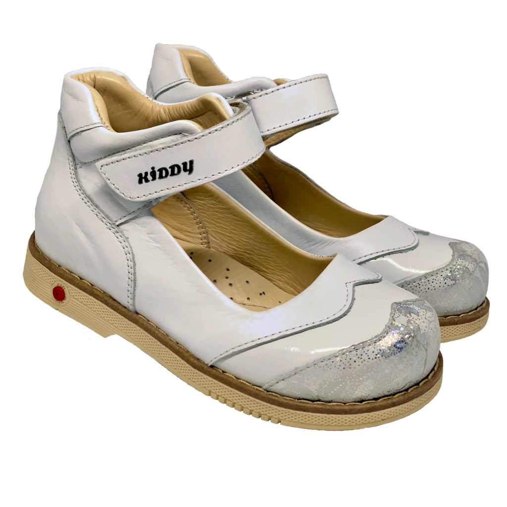 Orthopedic Kids Shoes White-Silver Arch and Ankle Support Baby Plus Australia