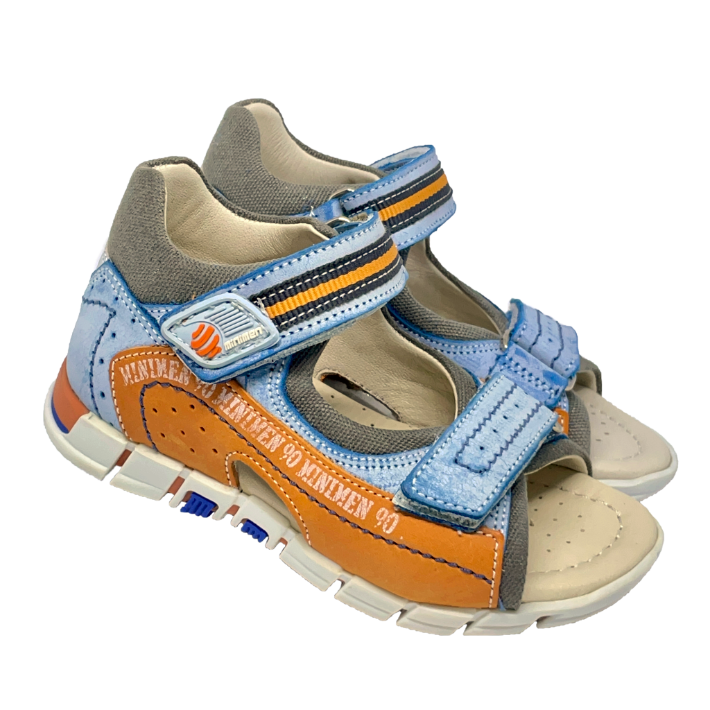 Supportive Sandals Orange-Blue | Arch Support – Ortho Shoes ...
