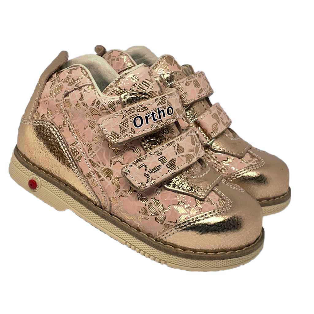 Golden Pink Orthopedic Boots with Arch and Ankle Support by Ortho Shoes Australia