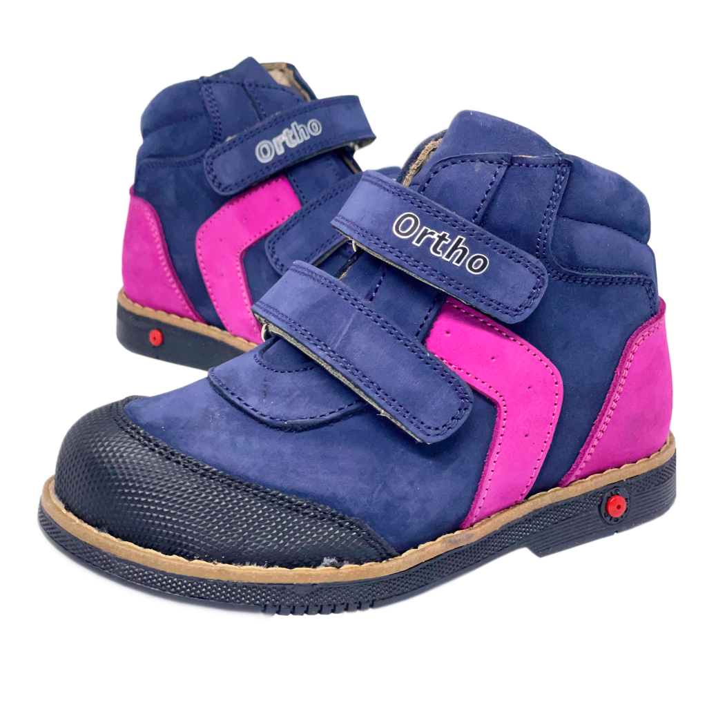 Photo of kids orthopedic boots with arch and ankle support. Made by Ortho Shoes Australia