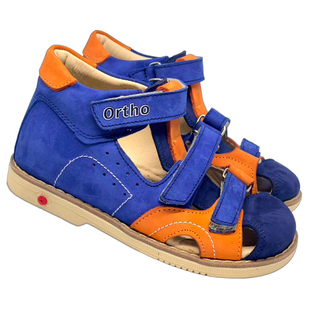 Closed Sandals Blue-Orange